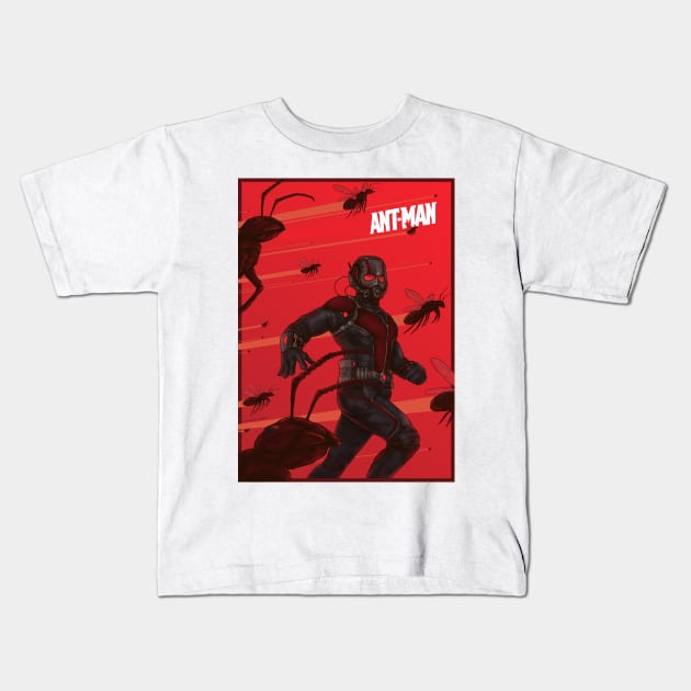 Ant Man Kids T-Shirt by mariotalvio